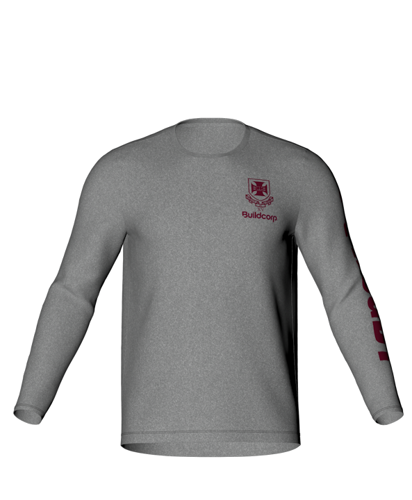 UQ Rugby Long Sleeve Tee (Grey Marle)