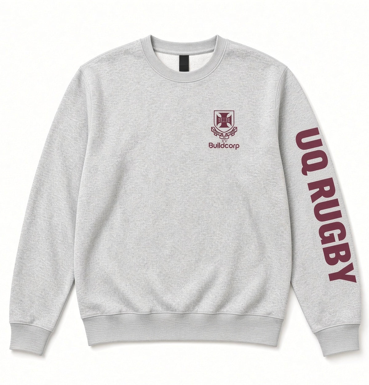 UQ Rugby Sloppy Joe Sweater - Grey