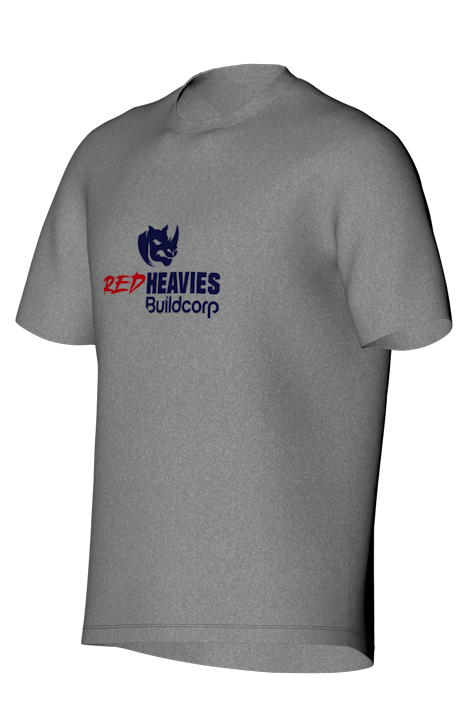 Red Heavies Tee – Grey Marle