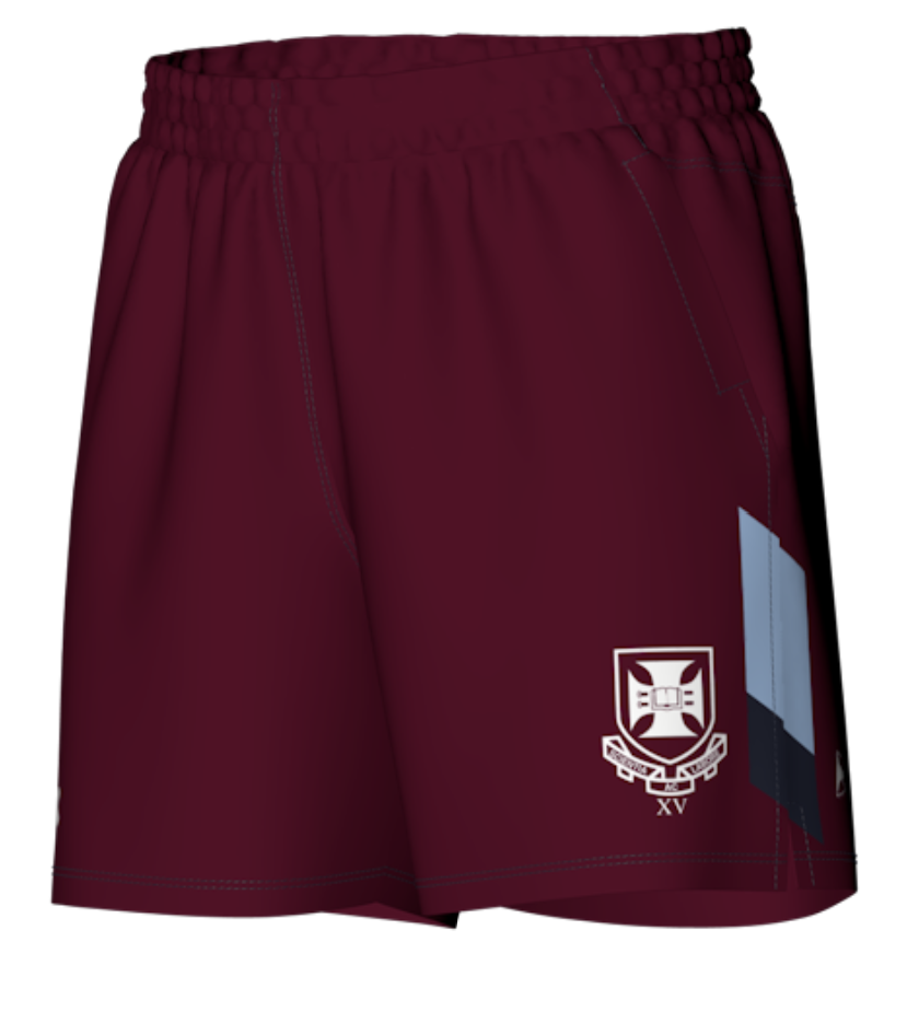 UQ Rugby 2026 Women's Gym Shorts - Maroon