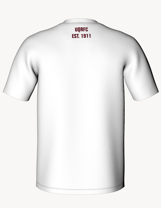 UQ Rugby Crest Supporter T-Shirt (White)